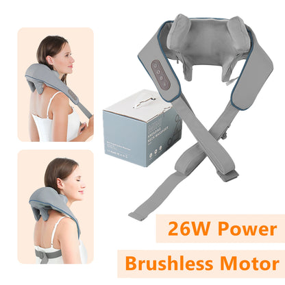 26W Neck and Shoulder Massager Wireless Shoulder and Back Kneading Massage Shawl Trapezius Neck Cervical Masajeador